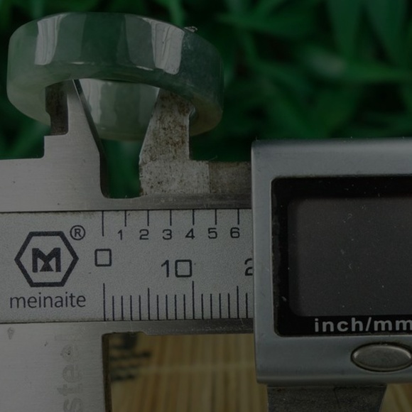 Certified Green 100% Natural A jadeite jade Ring 戒指 USA 7# - Picture 8 of 13